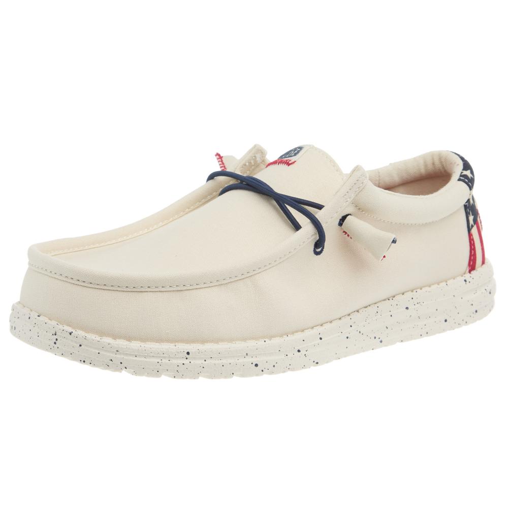 Hey Dude Men`s Wally Americana Wide Casual Shoe