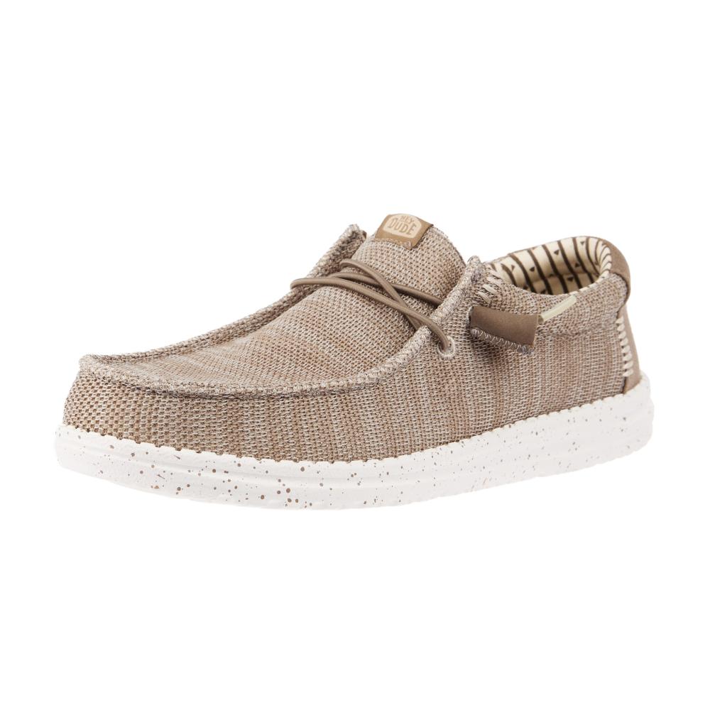 Hey Dude Men`s Tan Wally Stretch Sox Casual Shoe