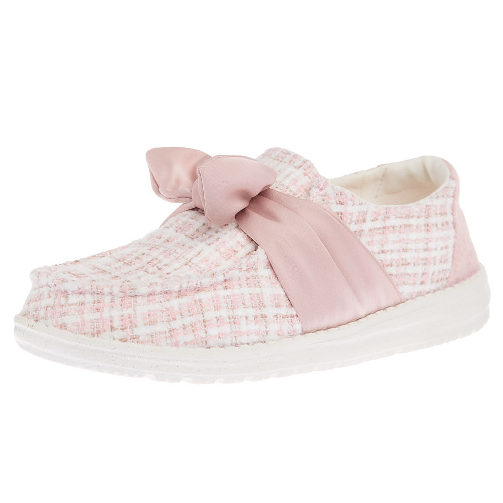 Hey Dude Women`s Wendy Bow Tweed Pale Pink
