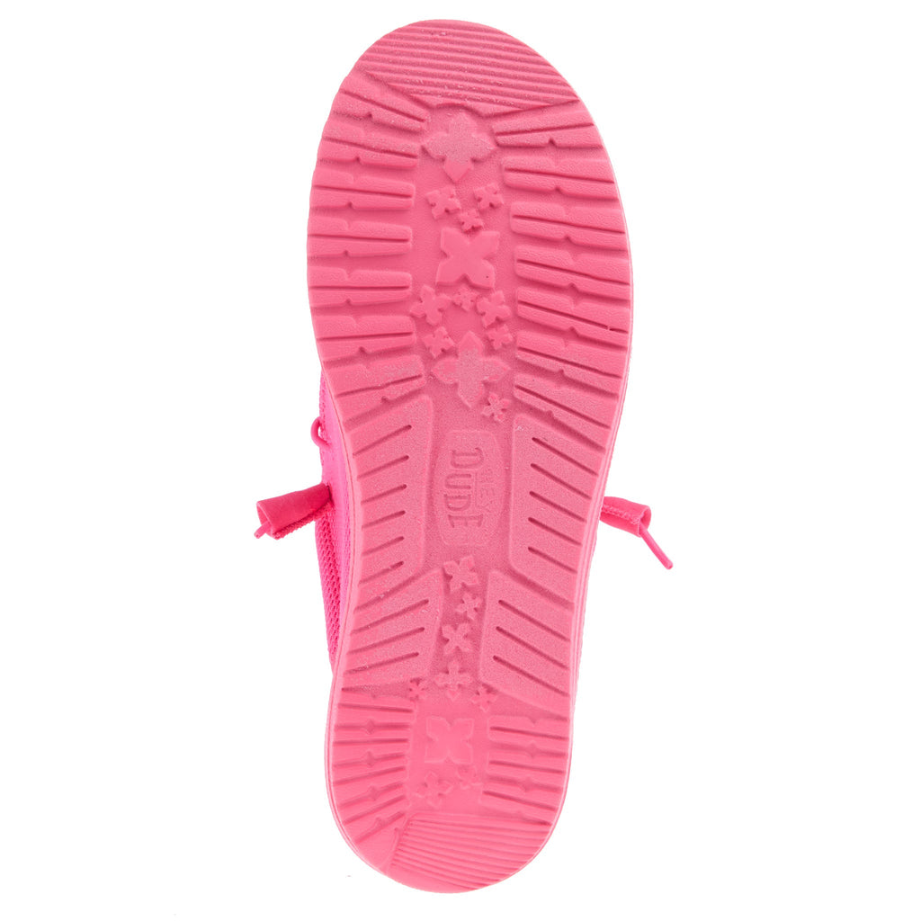 Hey Dude Men`s Wally Neon Pink Casual Shoe