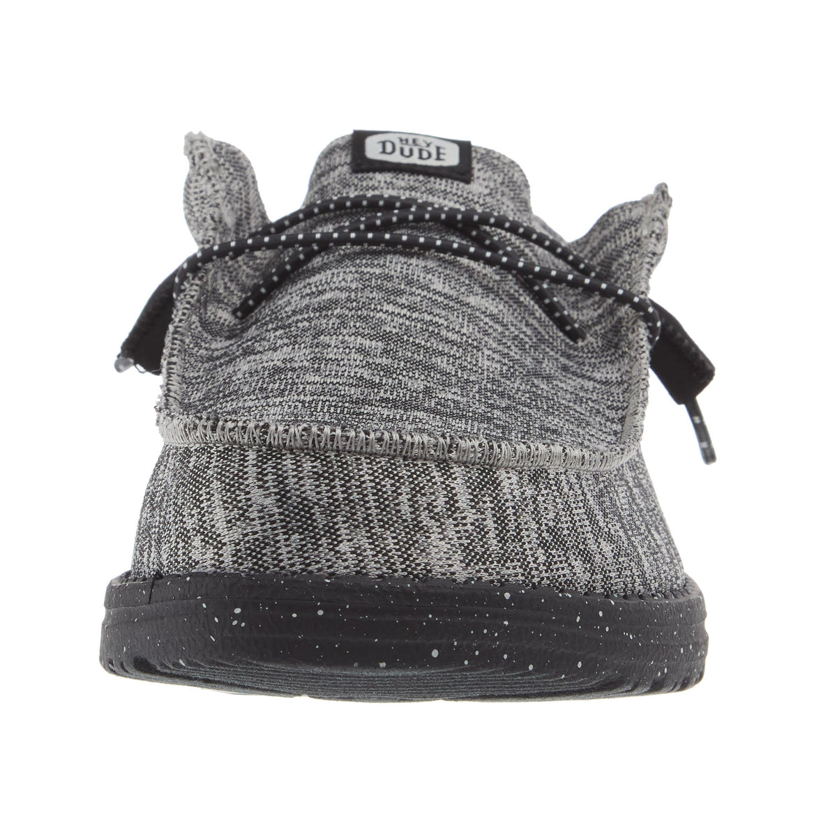 Hey Dude Mens Dark Grey Wally Sport Knit Casual Shoe