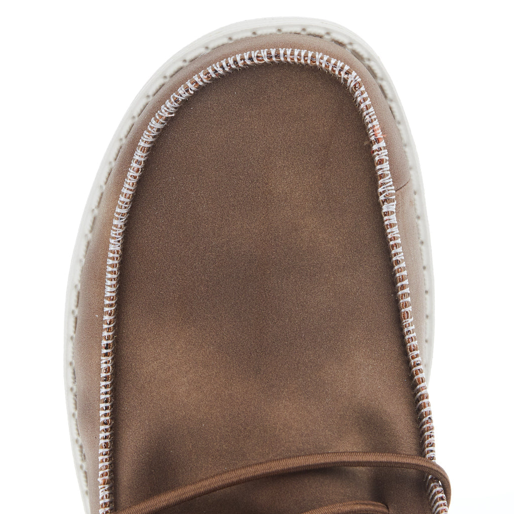 Hey Dude Mens Tan Wally Fabricated Leather Casual