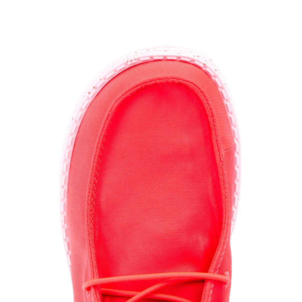 Hey Dude Women`s Wendy Stretch Canvas Fiery Coral Casual