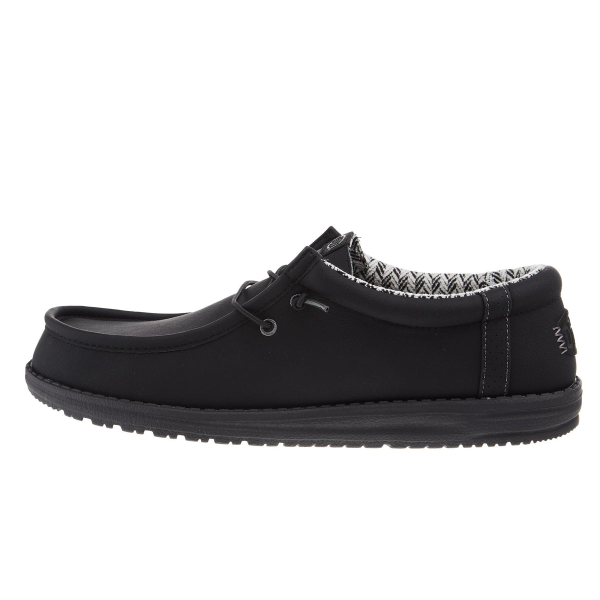 Hey Dude Mens Wally Classic Black Casual Shoe