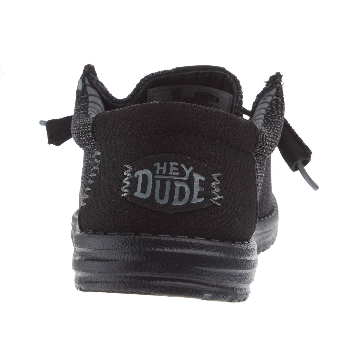 Hey Dude Mens Black Wally Stretch Mesh Casual Shoe