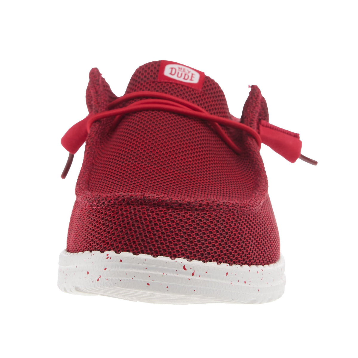 Hey Dude Mens Red Wally Stretch Mesh Casual Shoe
