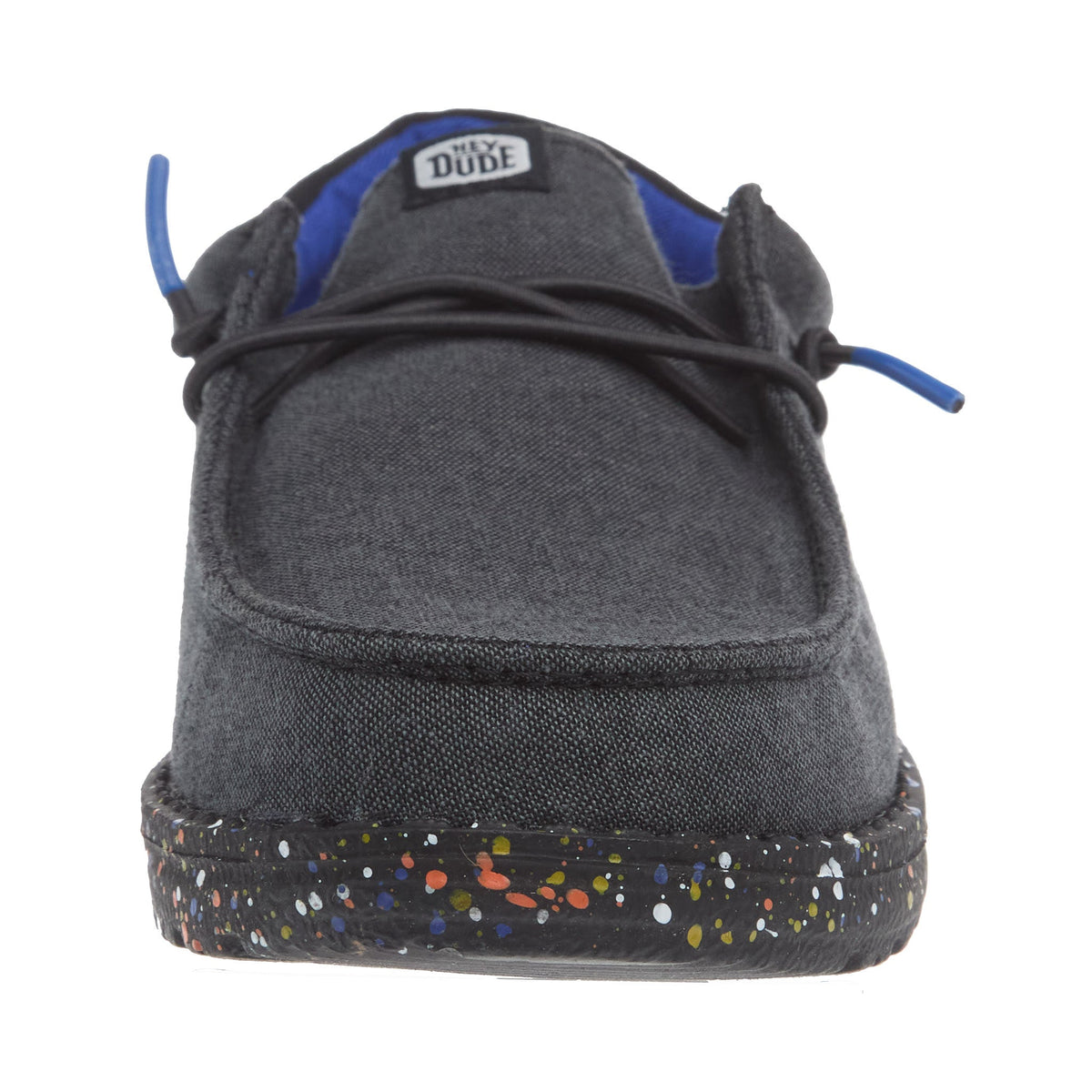 Hey Dude Wally Youth Funk Splatter Black Casual Shoe