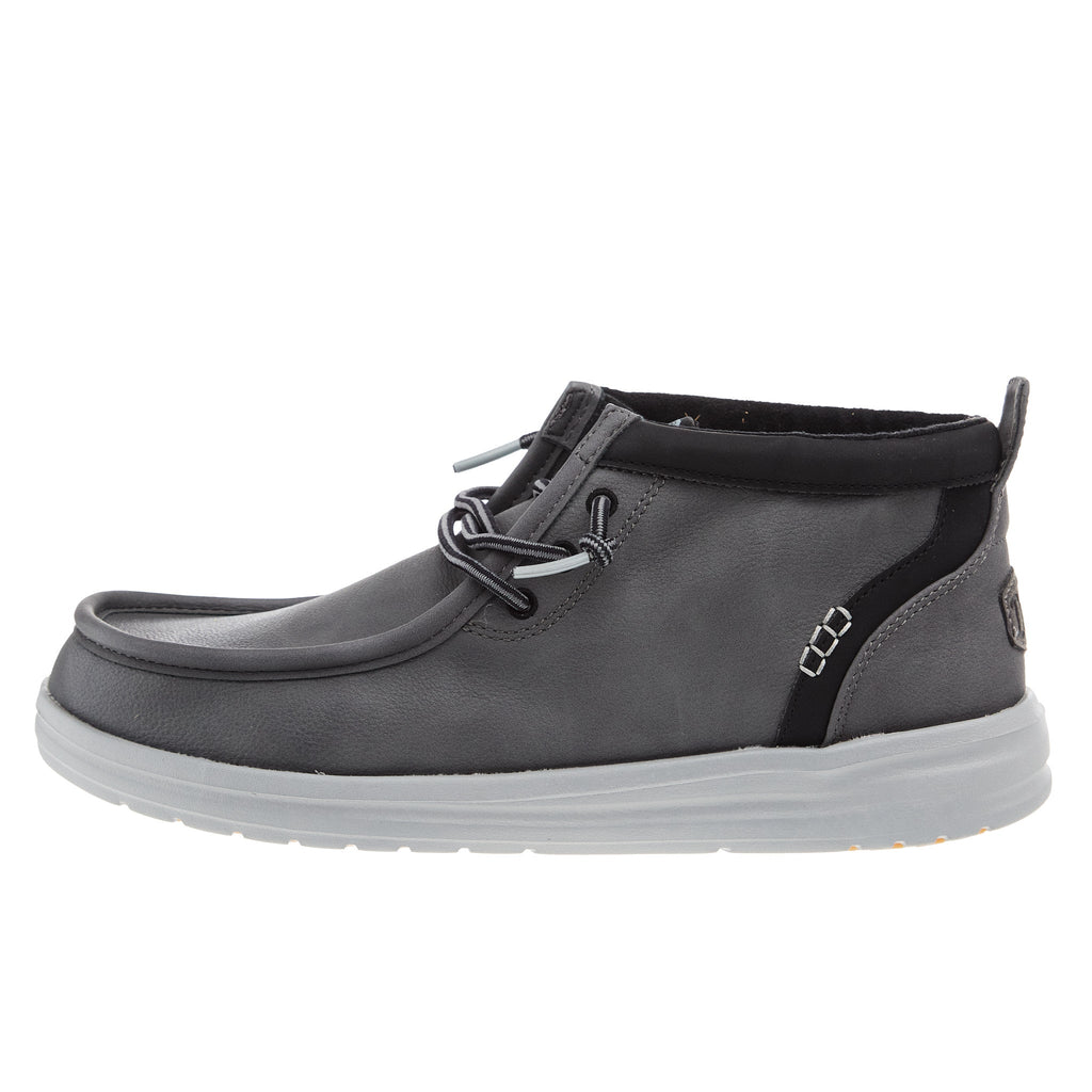 Hey Dude Mens Grey Mid Griper Casual Shoe
