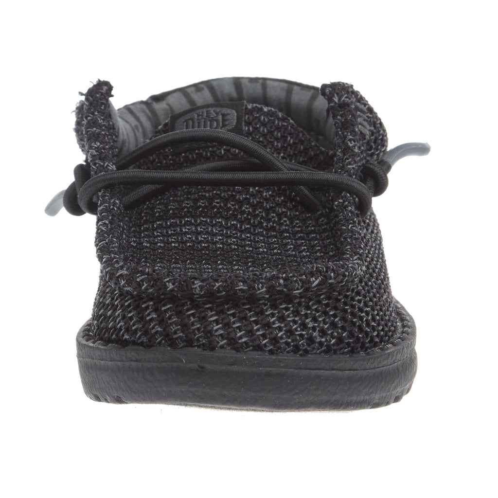 Hey Dude Wally Toddler Stretch Mesh Black on Black