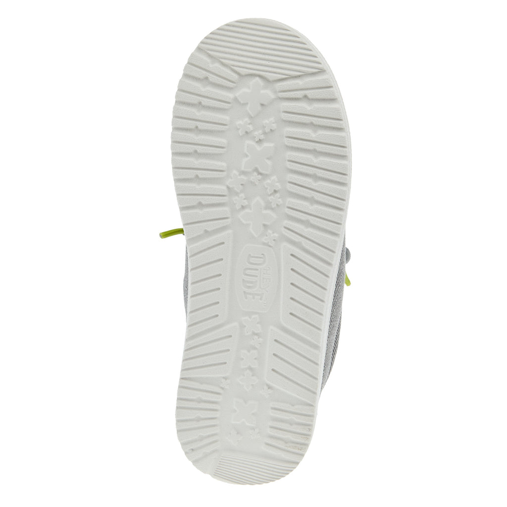 Hey Dude Boys Wally Charcoal Herringbone Shoe