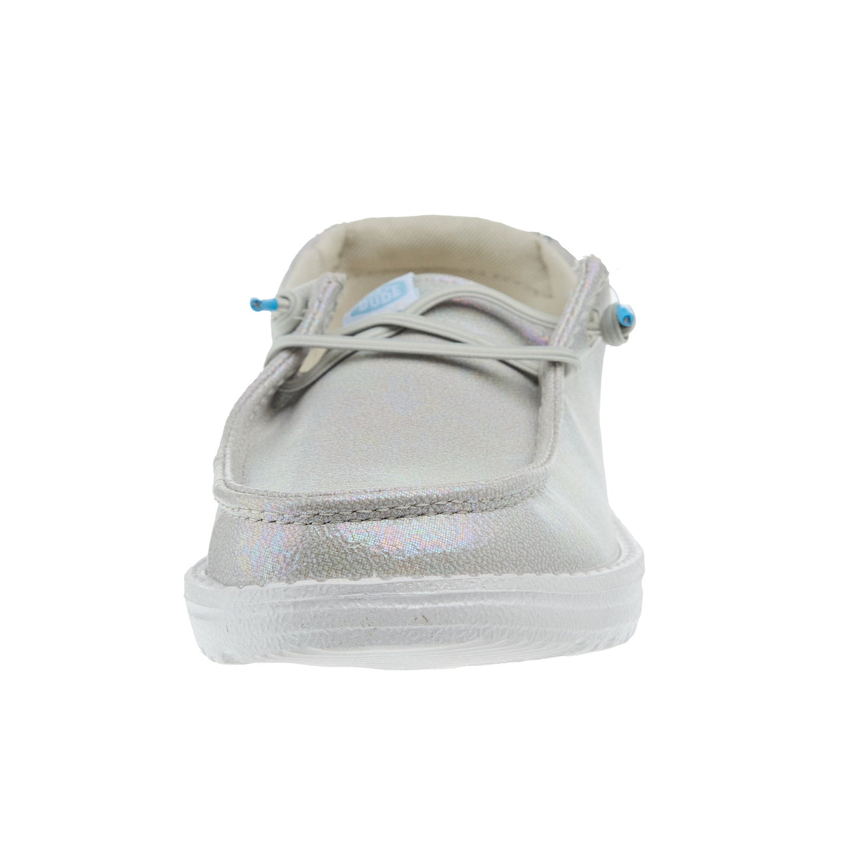 Hey Dude Girls Wendy Iridescent Sparkle Silver Shoe