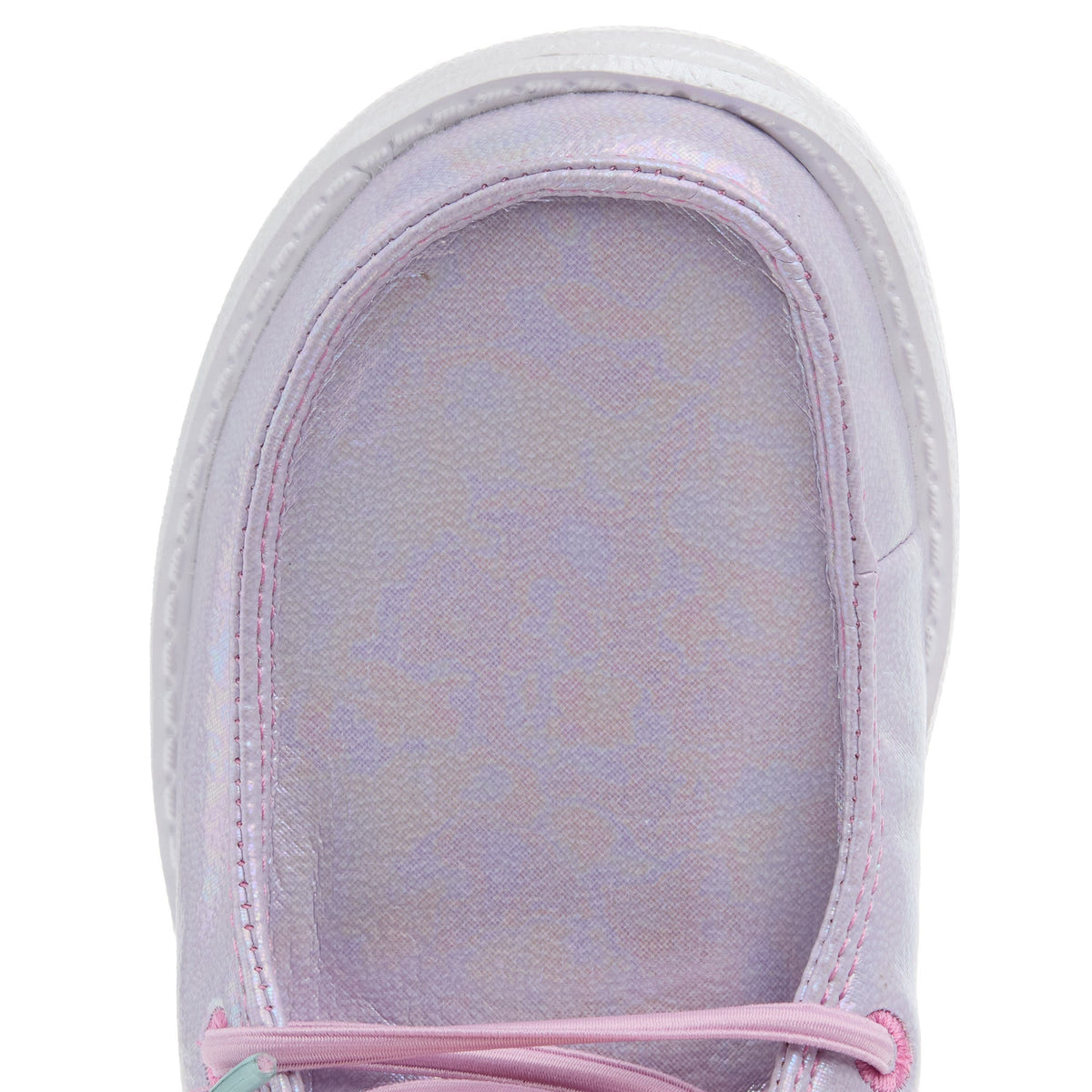 Hey Dude Youth Wendy Iridescent Sparkle Purple Casual Shoe