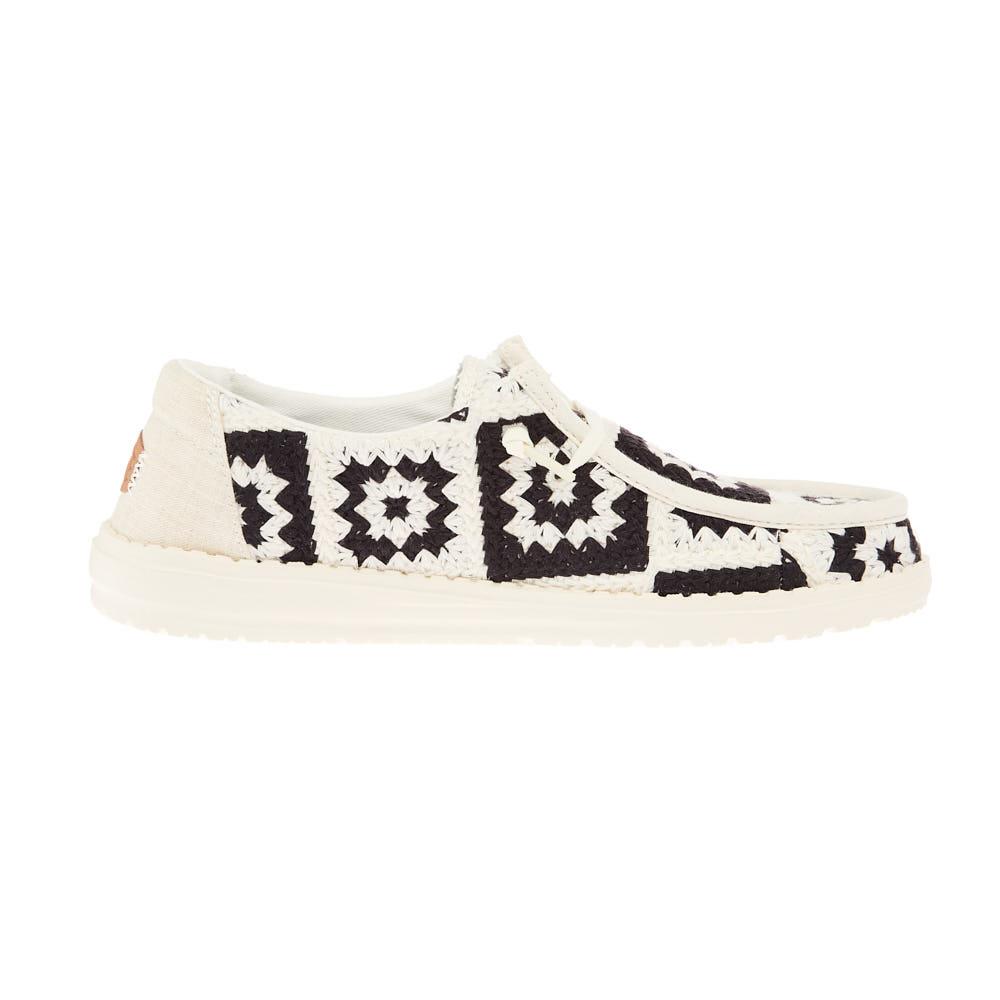 Hey Dude Women`s Wendy Cottage Crochet Black Casual