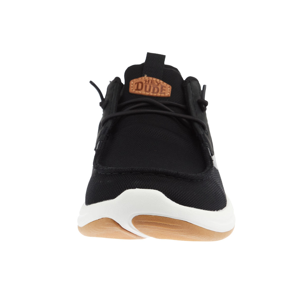 Hey Dude Men`s Black Wally Drift Mesh Tennis Shoe