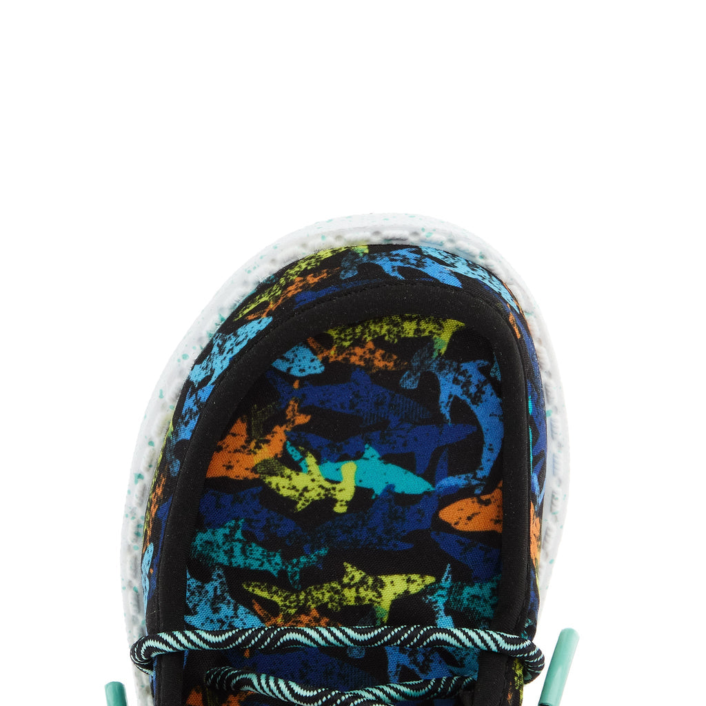 Hey Dude Wally Toddler Multicolor Sharks Slip-On
