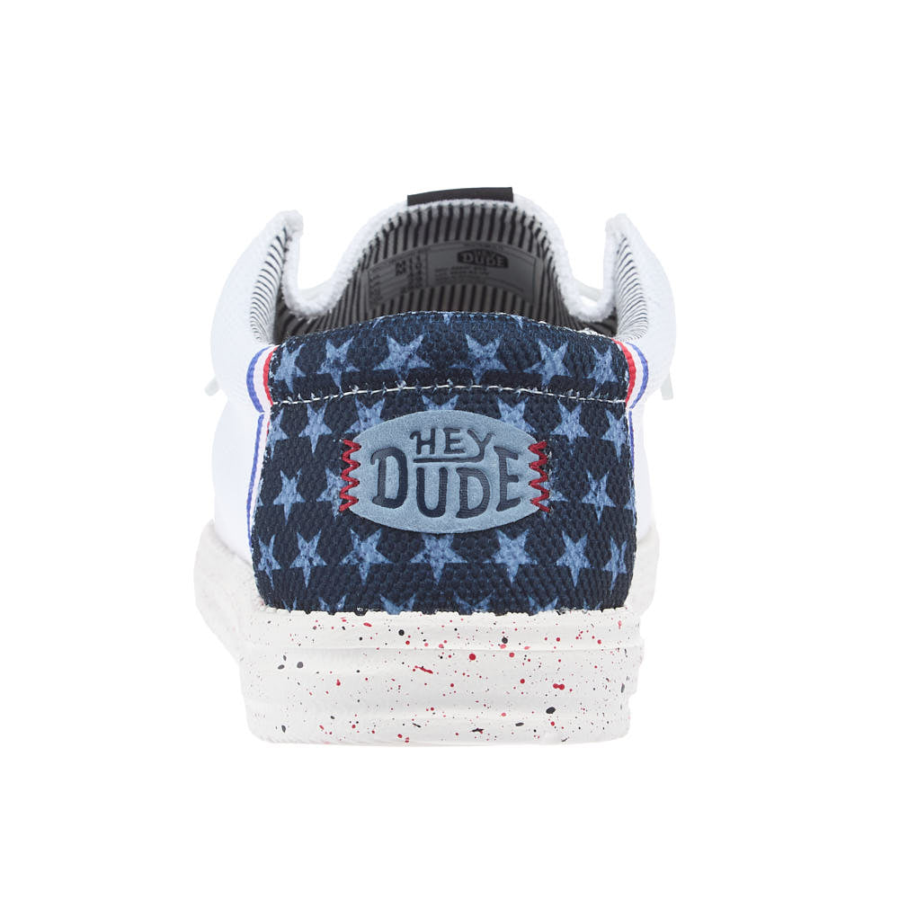 Hey Dude Men's Wally Americana Mesh White Casual