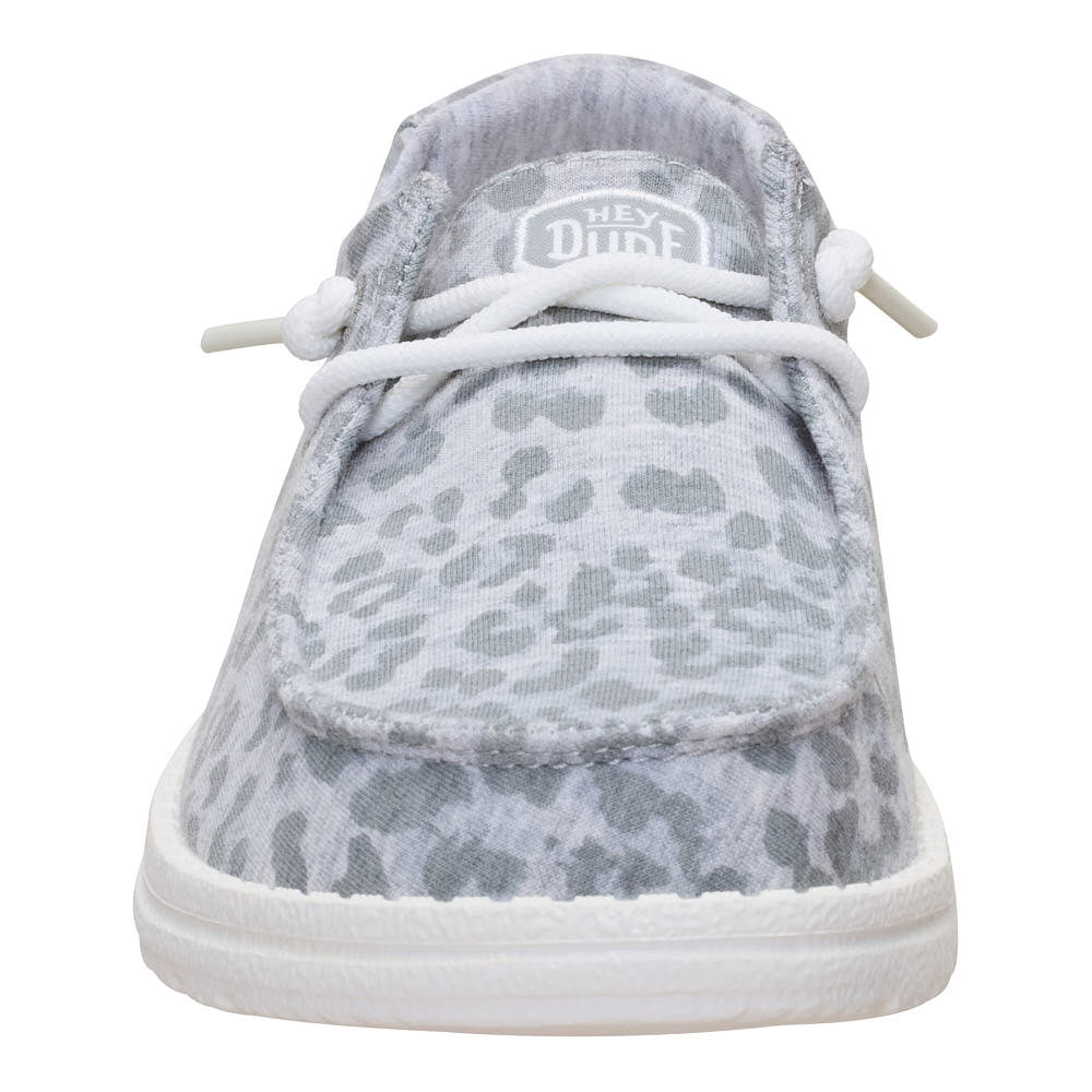 Hey Dude Women's Wendy Stretch Jersey Leopard Grey Casual